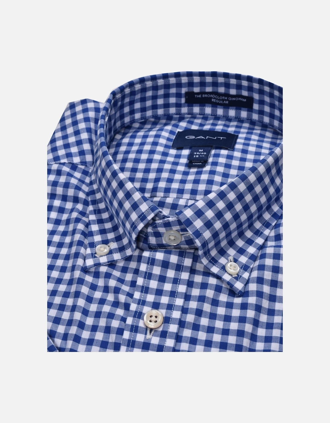 Broadcloth Gingham Short Sleeve Shirt College Blue