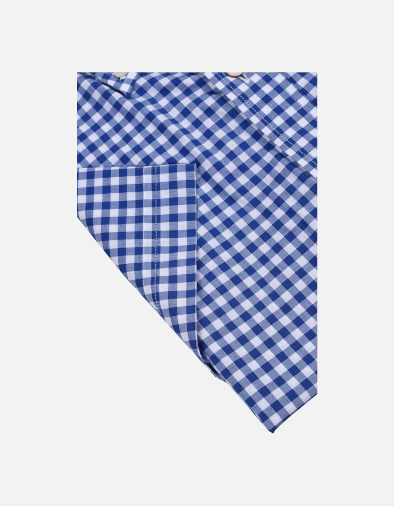 Broadcloth Gingham Short Sleeve Shirt College Blue