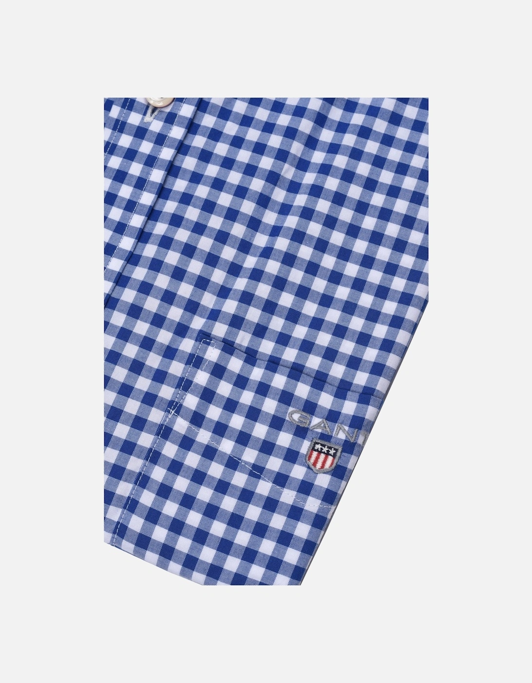Broadcloth Gingham Short Sleeve Shirt College Blue
