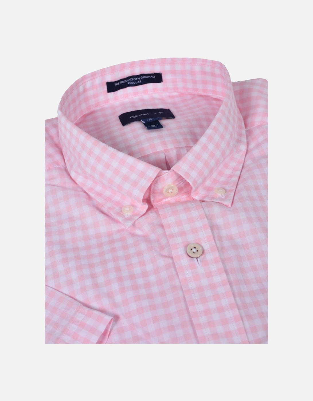 Broadcloth Gingham Short Sleeve Shirt California Pink