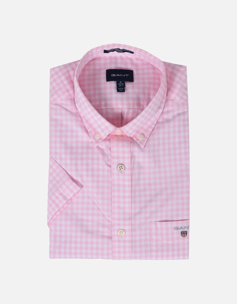 Broadcloth Gingham Short Sleeve Shirt California Pink