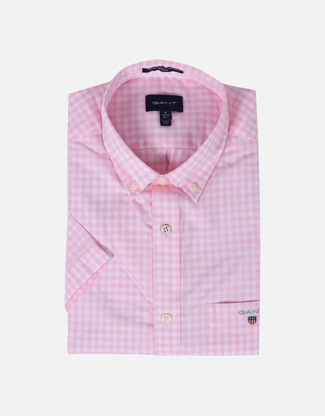 Broadcloth Gingham Short Sleeve Shirt California Pink, 4 of 3