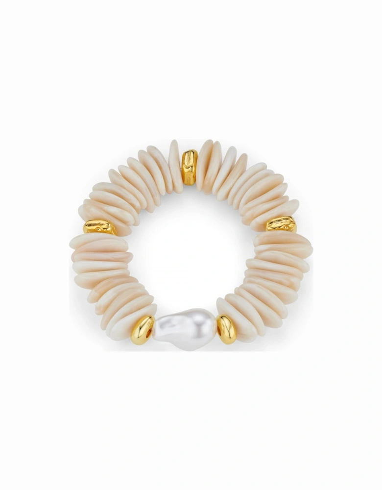 Chip & Stationed Pearl Bracelet
