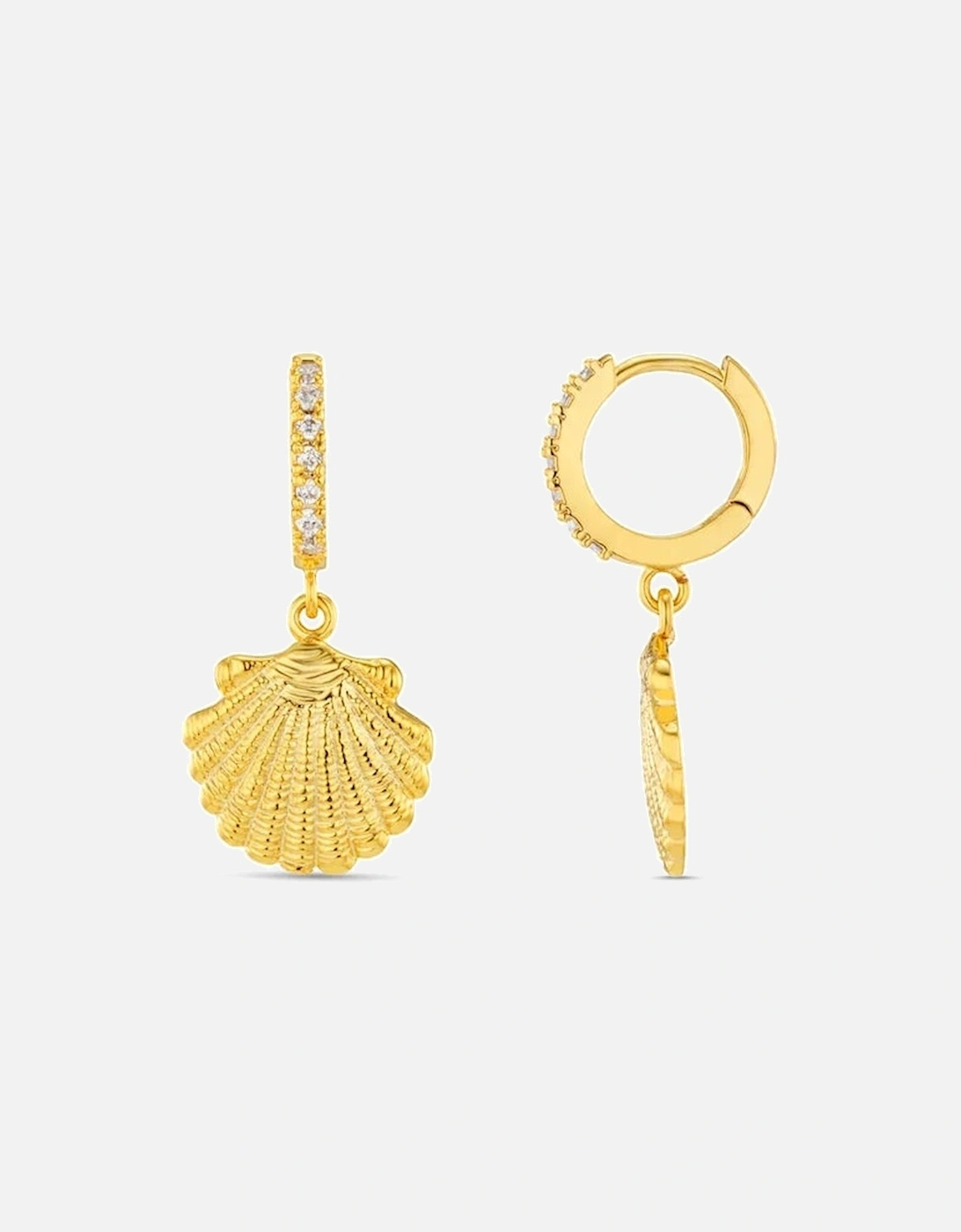 Shell Pave Huggie Hoop, 2 of 1