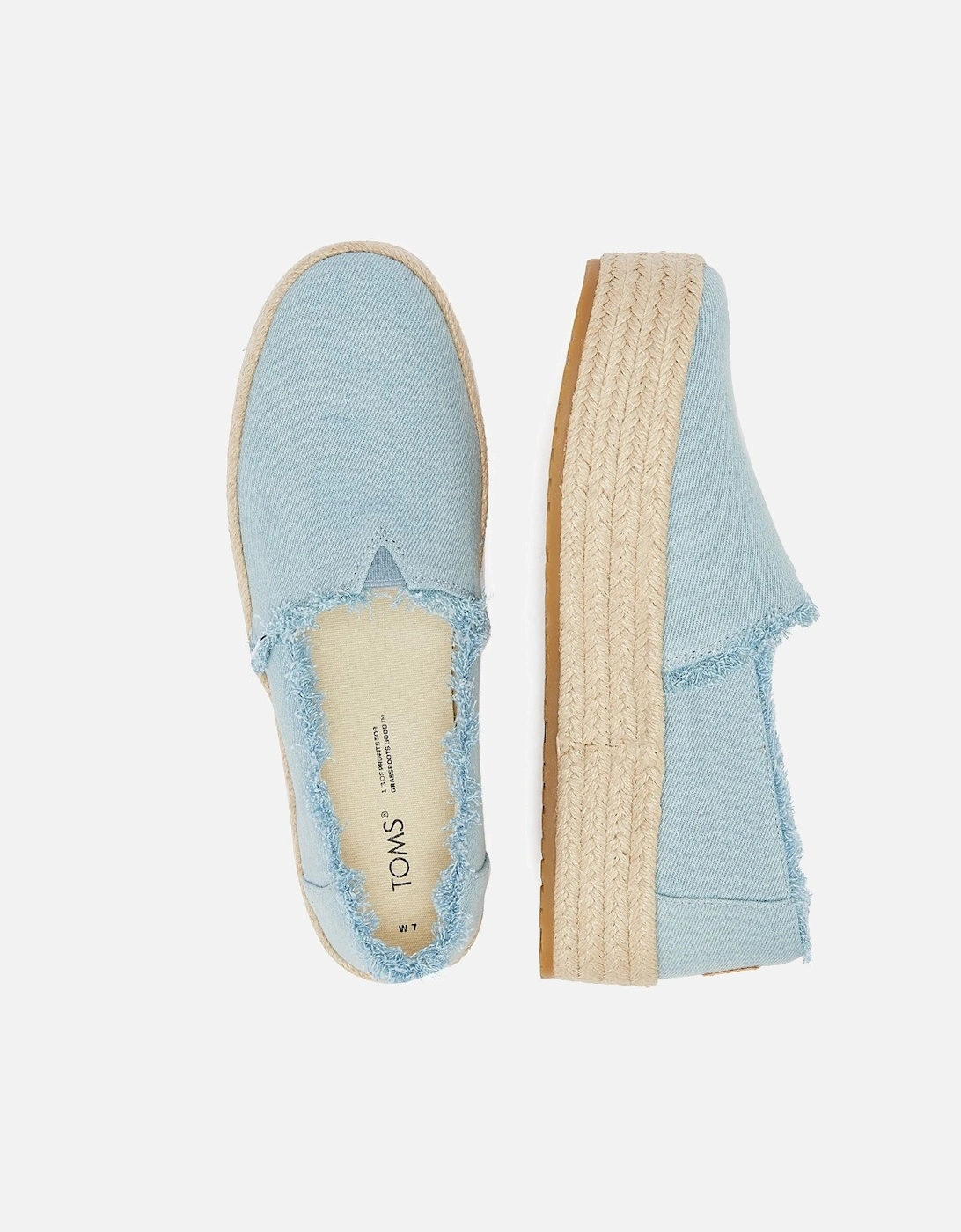 Washed Denim Valcia Pastel Blue Women's Blue Espadrilles