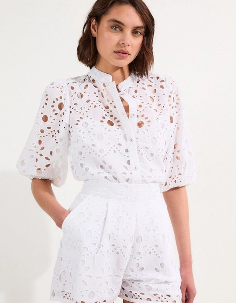 Cotton Broderie Woven Short