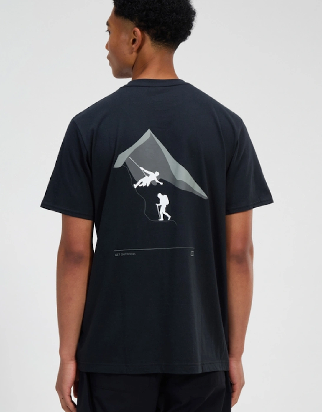 Berghaus Men's Black Grappled Short Sleeve T-Shirt - Size: 44