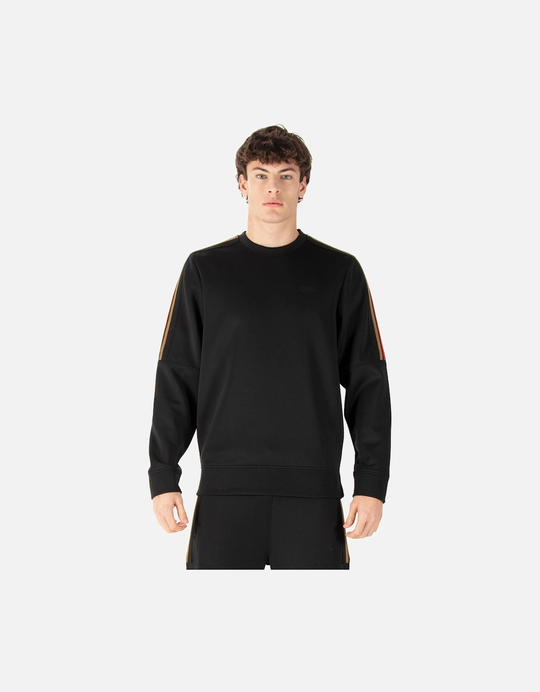 Luke1977 Daintree Colour Block Sweatshirt - Black