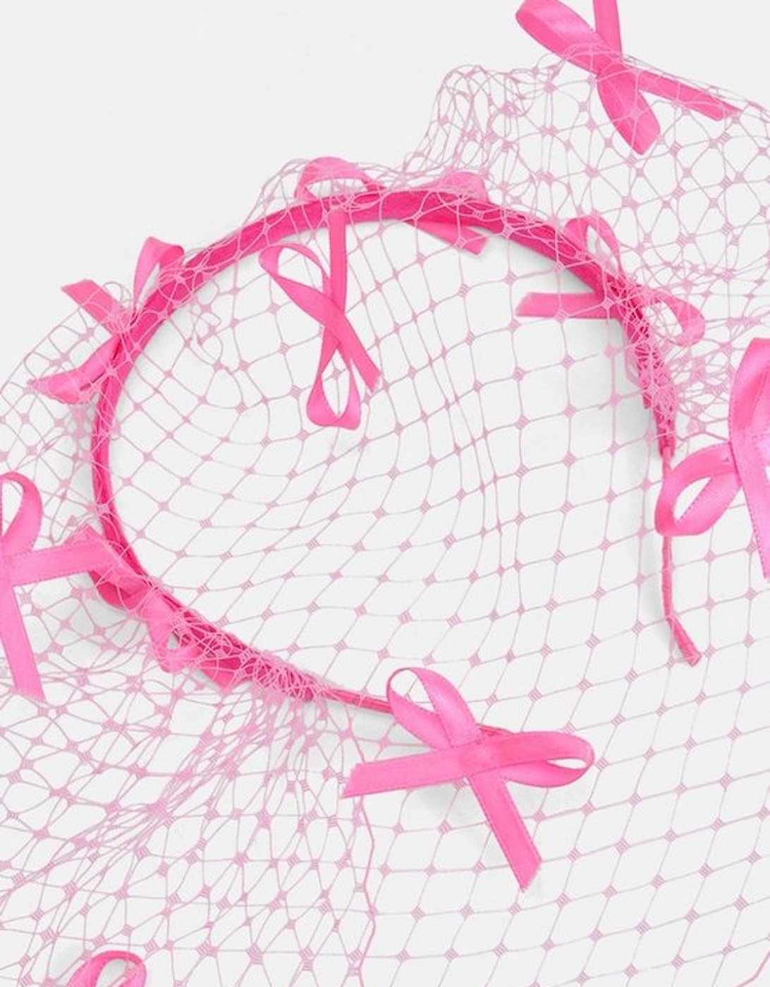 Mesh Bow Detailed Netting Fascinator