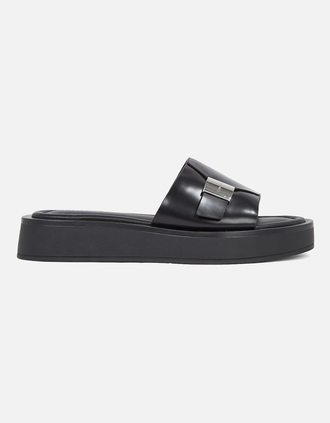 Flatform Leather Sandal - Black, 2 of 1