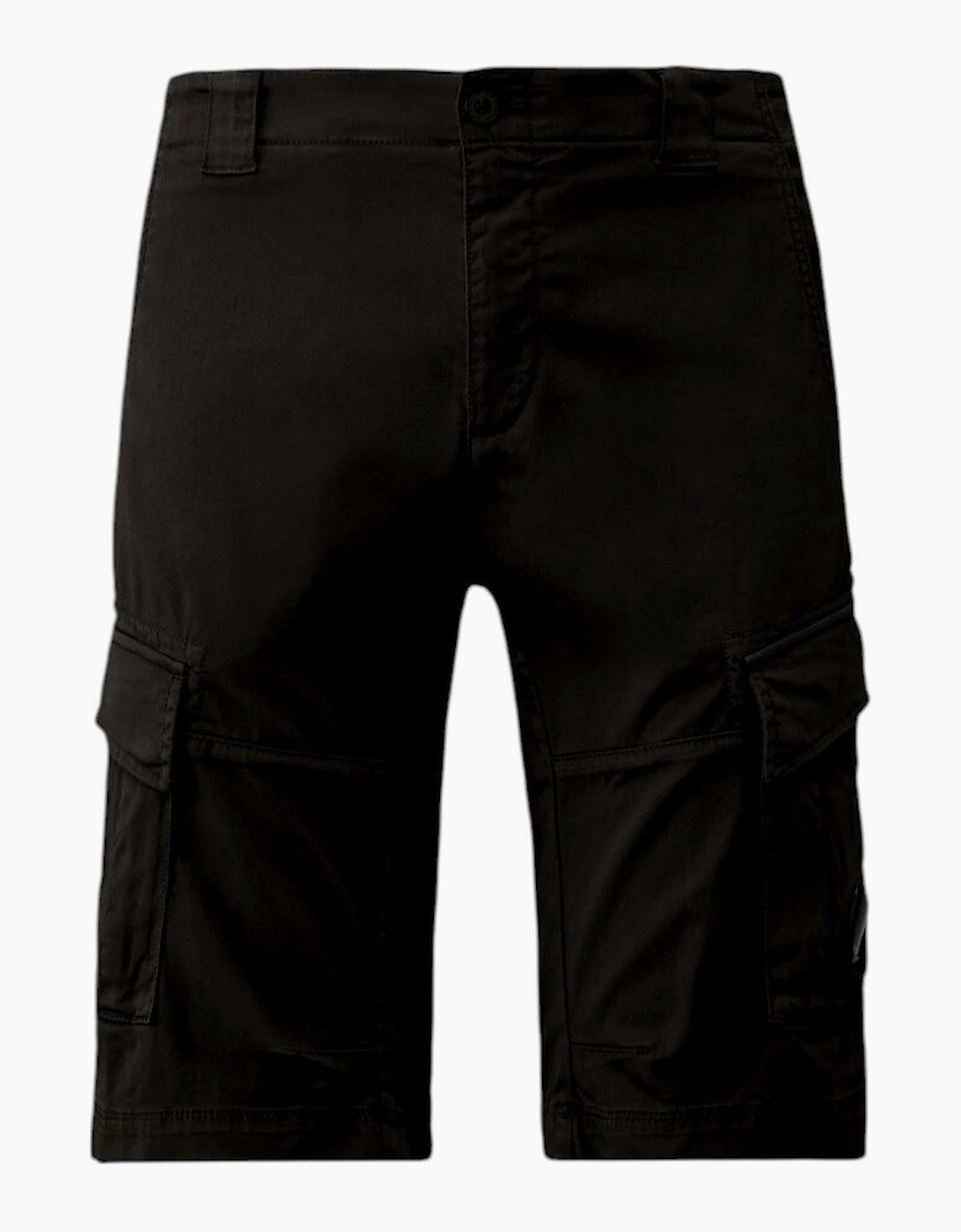 CP Company Men's Stretch Sateen Cargo Short - Black - Size: 30