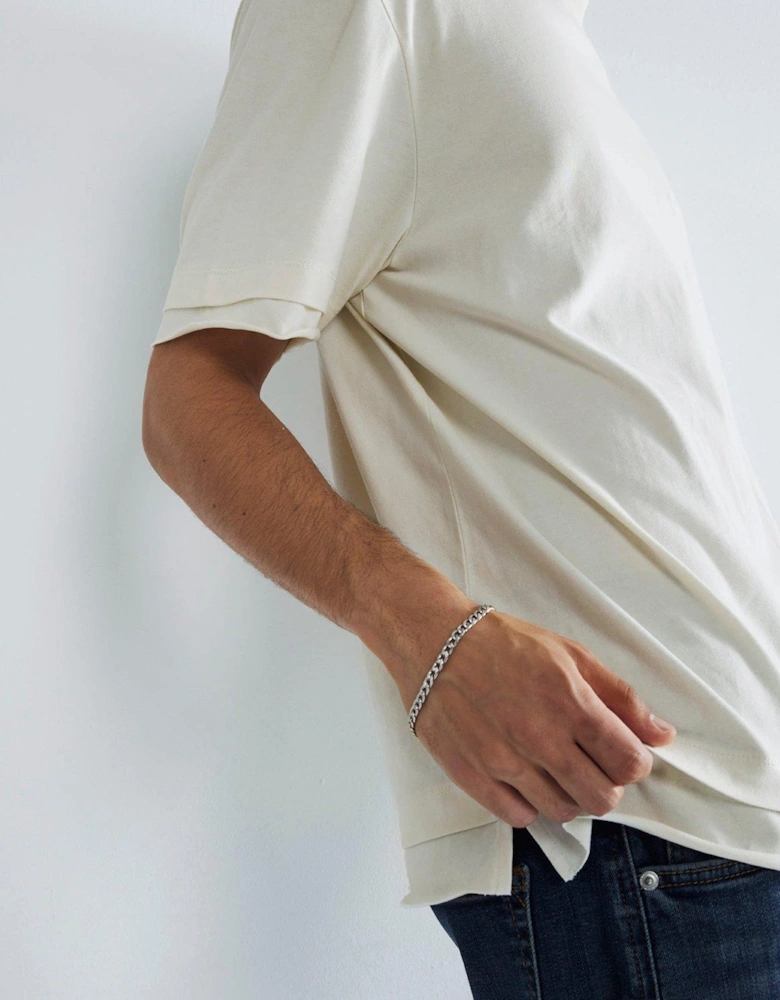 Double Layer Raw Hem T-Shirt - Cream