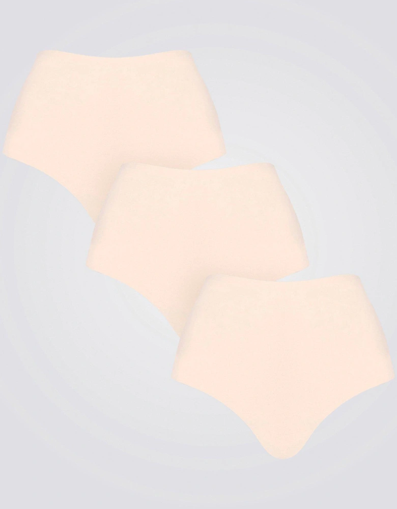 Bonded 3 Pack High Waist Briefs - Nude