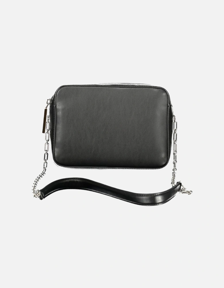 Eco-Conscious Chic Shoulder Bag with Zip Closure Women - Black