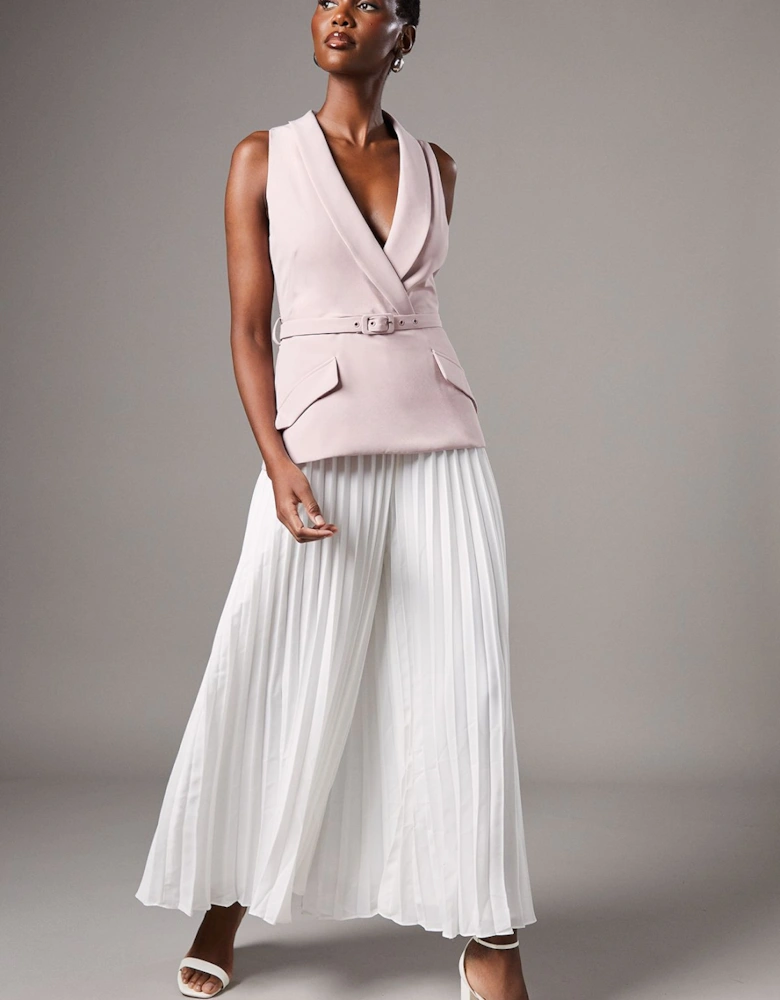 Pleated Trouser Jumpsuit
