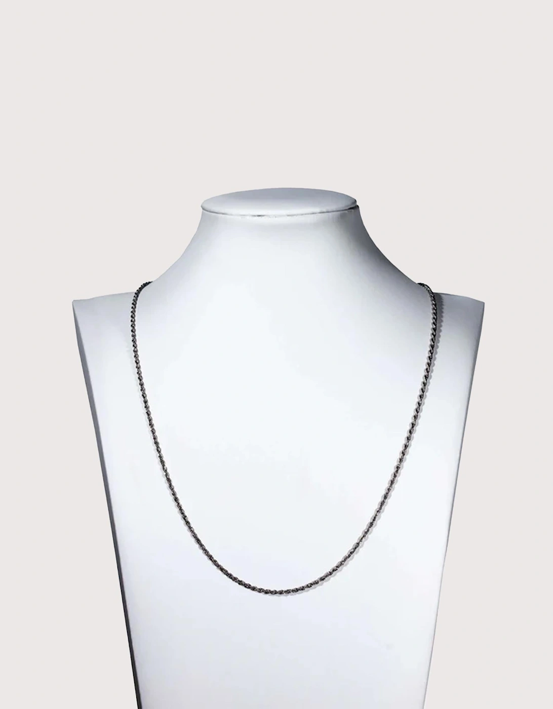 Silver Stainless Steel Twist Rope Chain 22", 2 of 1