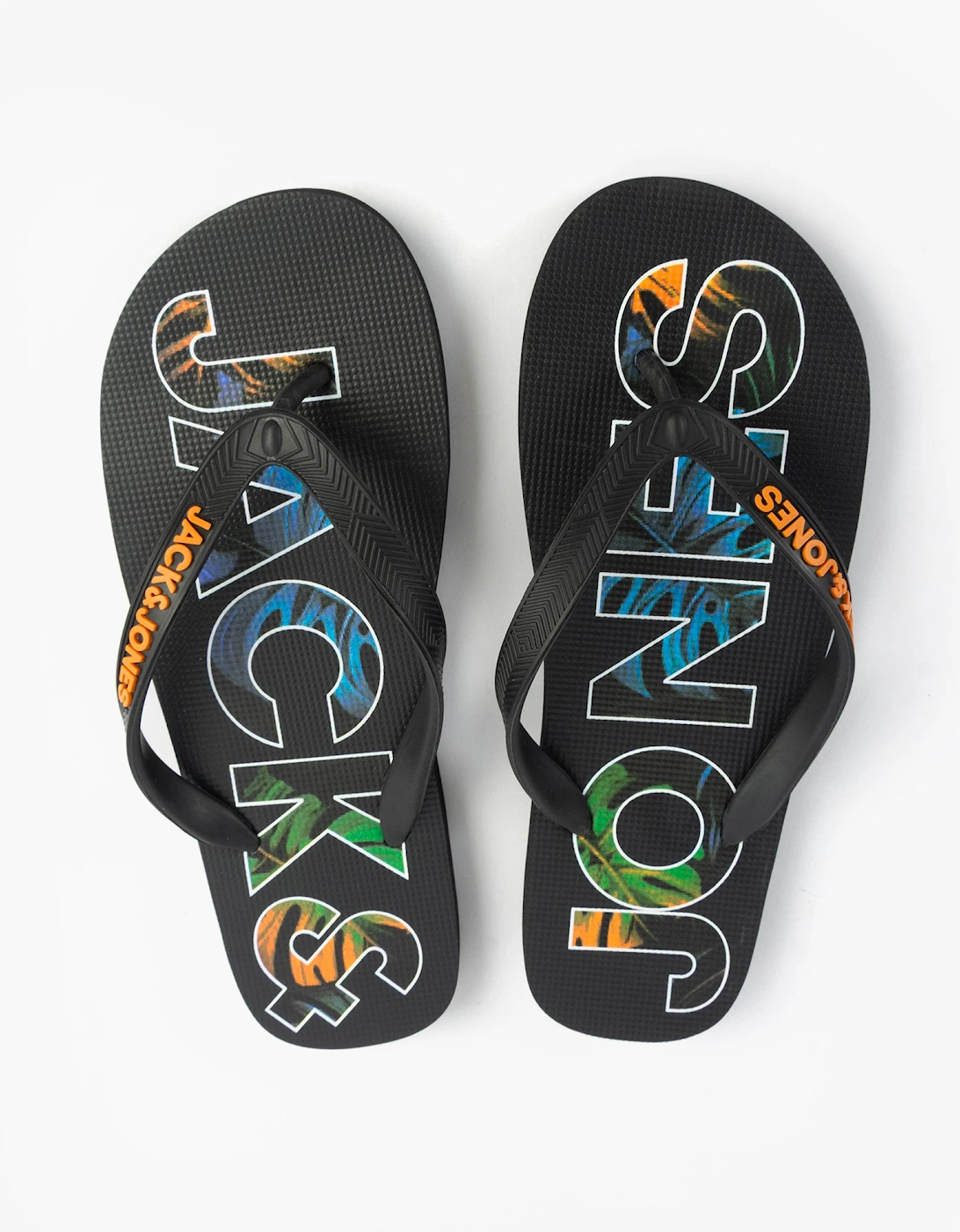 LOGO PALM PRINT Mens Sliders Anthracite, 7 of 6