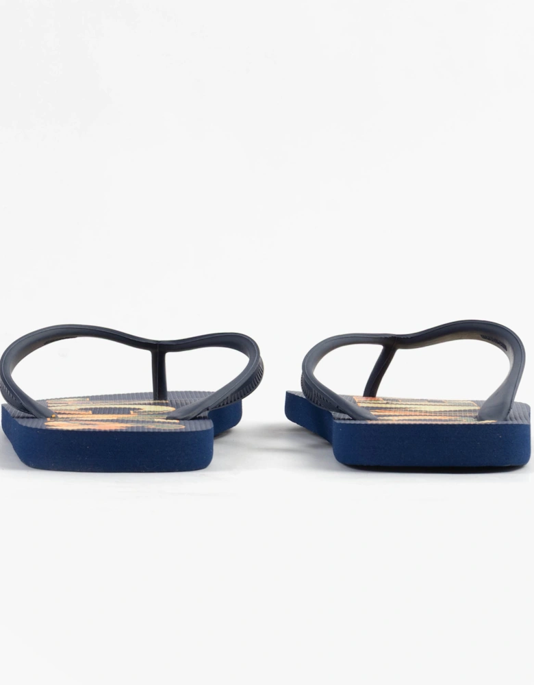 LOGO PALM PRINT Mens Sliders Medieval Blue