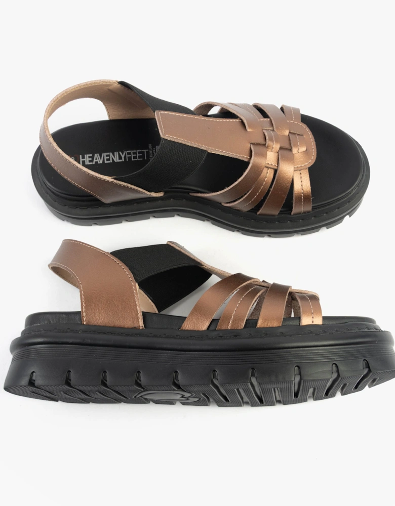 SAMORA Womens Sandals Bark