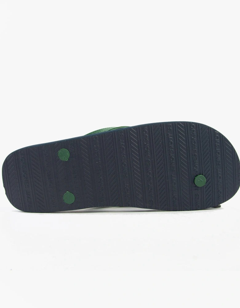 LOGO PALM PRINT Mens Sliders Navy Blazer