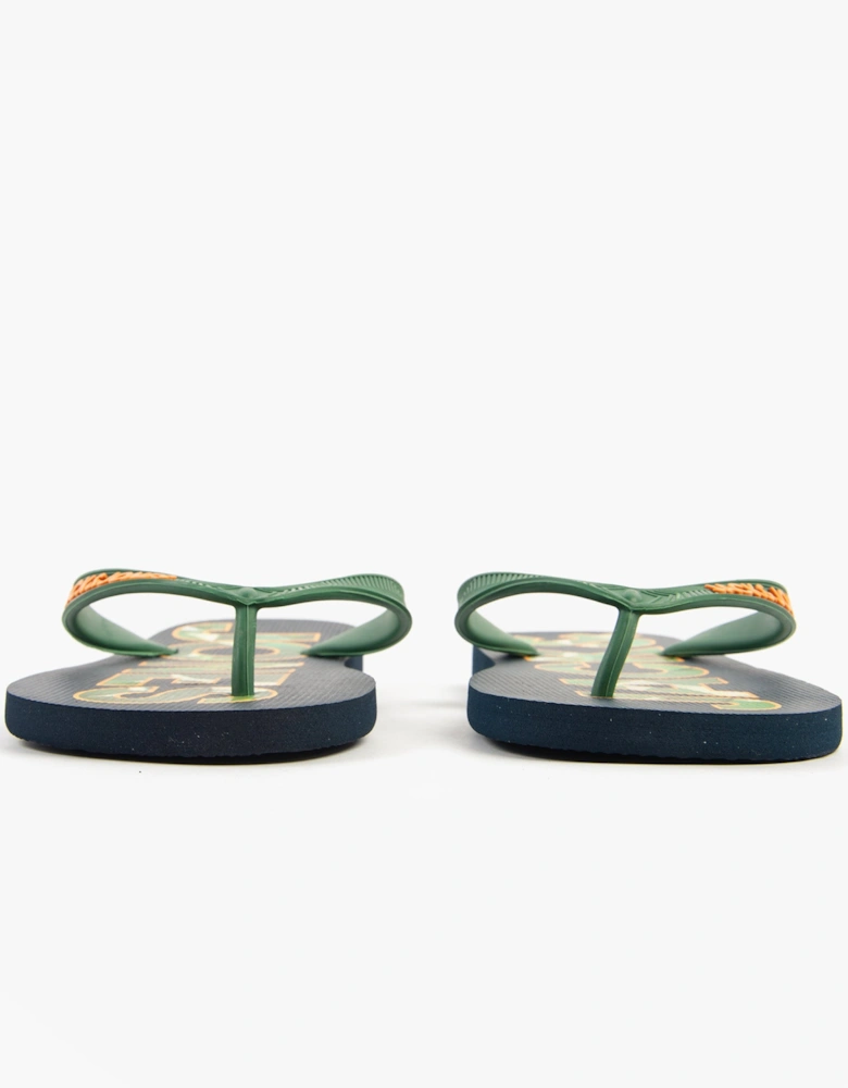 LOGO PALM PRINT Mens Sliders Navy Blazer