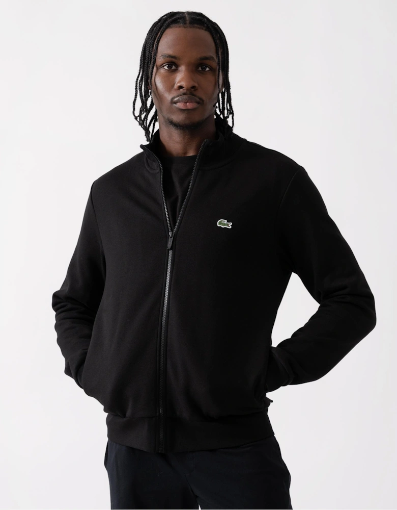 Regular Fit Brushed Fleece Mens Zippered Sweatshirt