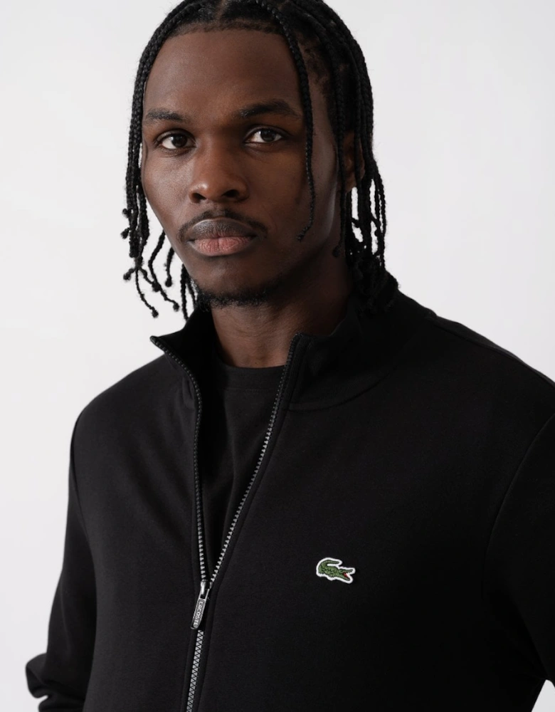 Regular Fit Brushed Fleece Mens Zippered Sweatshirt