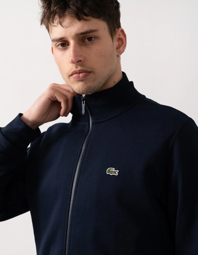 Regular Fit Brushed Fleece Mens Zippered Sweatshirt