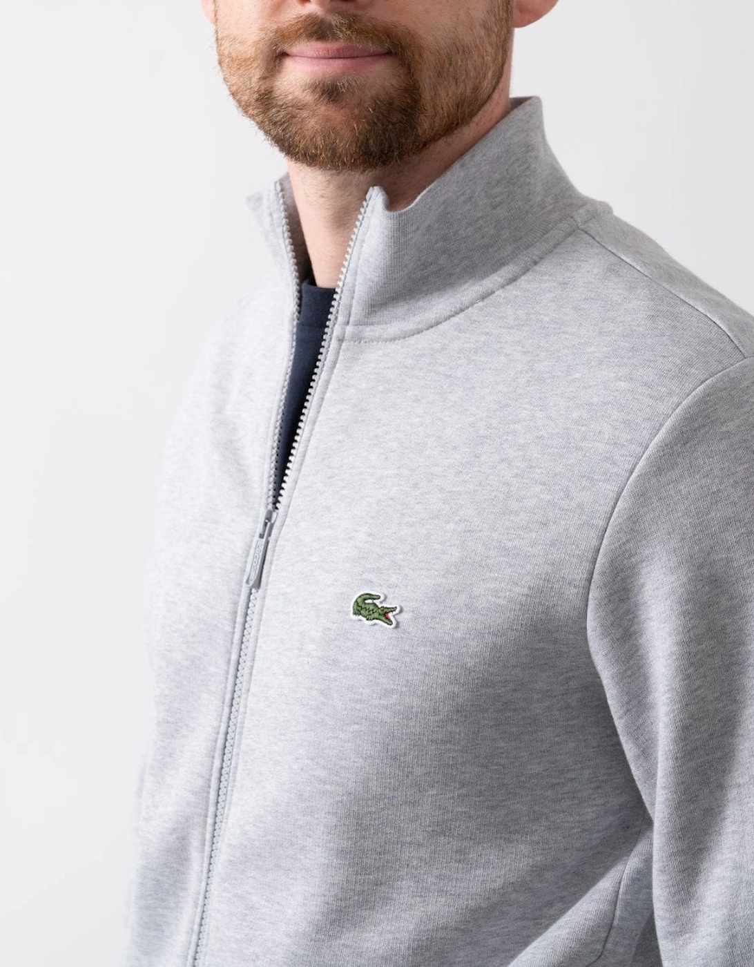 Regular Fit Brushed Fleece Mens Zippered Sweatshirt