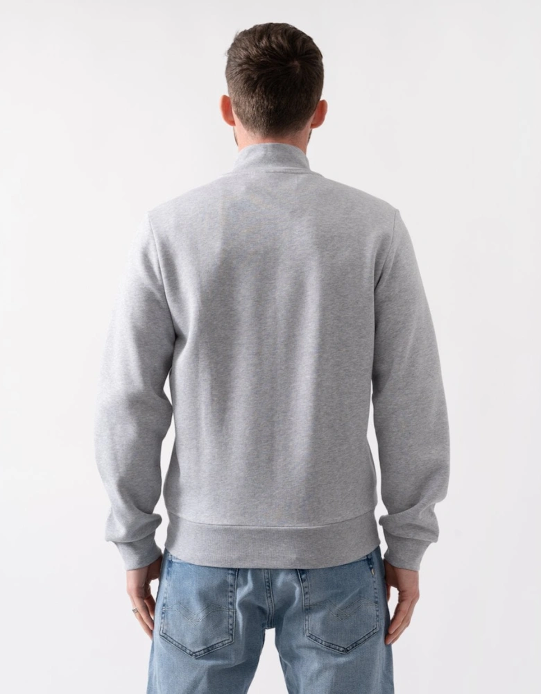 Regular Fit Brushed Fleece Mens Zippered Sweatshirt