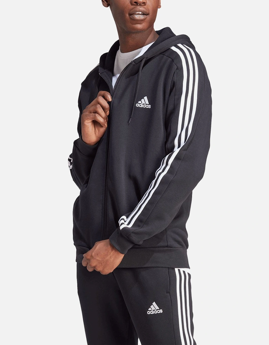 Essentials Fleece 3-Stripes Full-Zip Hoodie