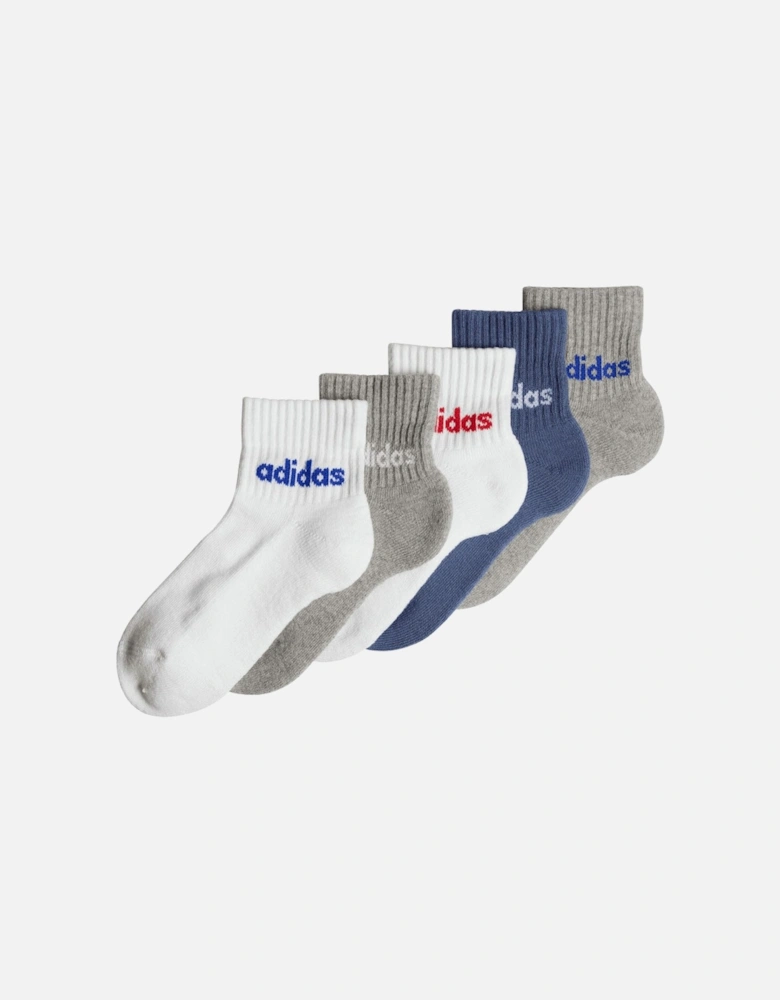 Juniors 5 Pack of Linear Ankle Socks