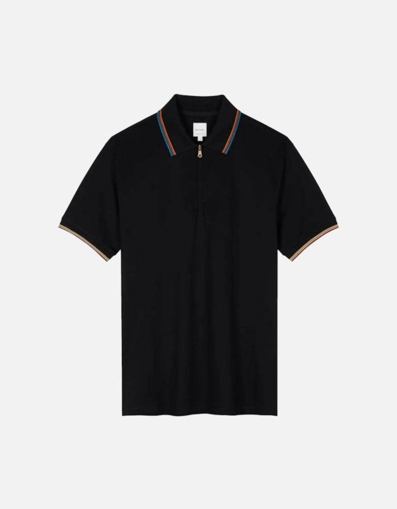STR Detail Polo Shirt 79 BLACK