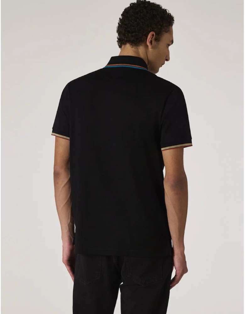 STR Detail Polo Shirt 79 BLACK
