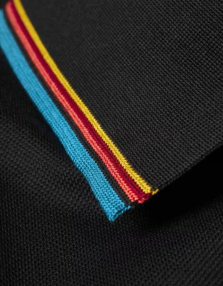 STR Detail Polo Shirt 79 BLACK
