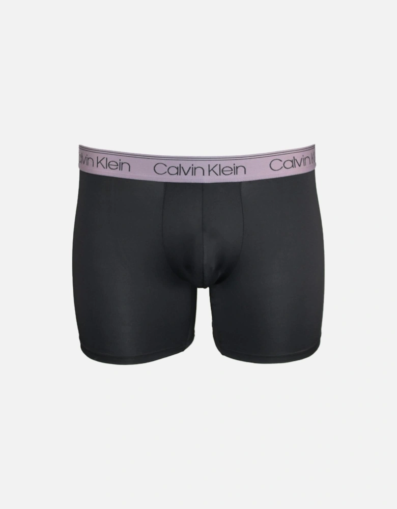 3-Pack Microfiber Stretch Boxer Briefs, Black