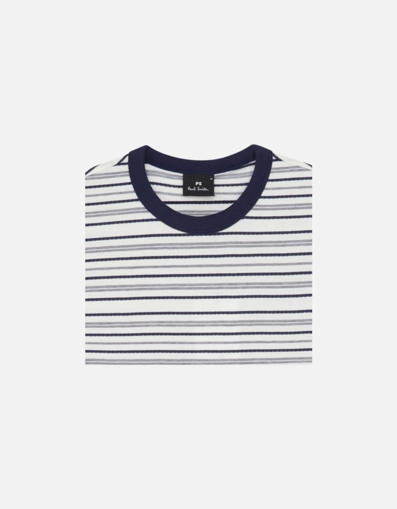 Casual Fit Stripe T-Shirt - White