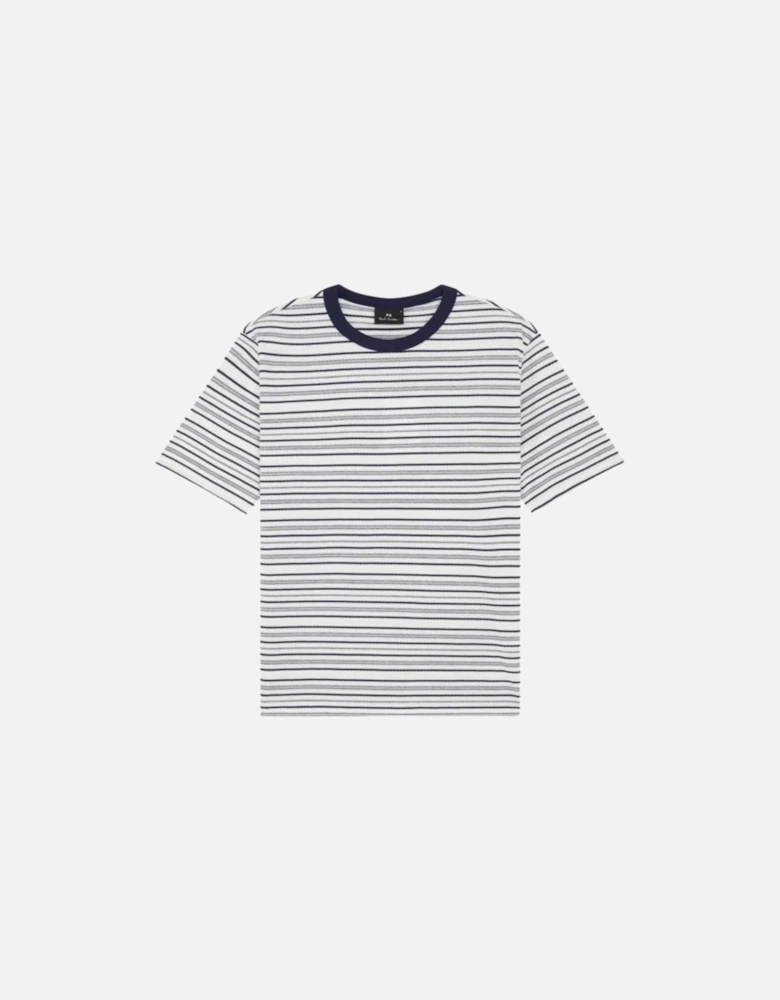 Casual Fit Stripe T-Shirt - White