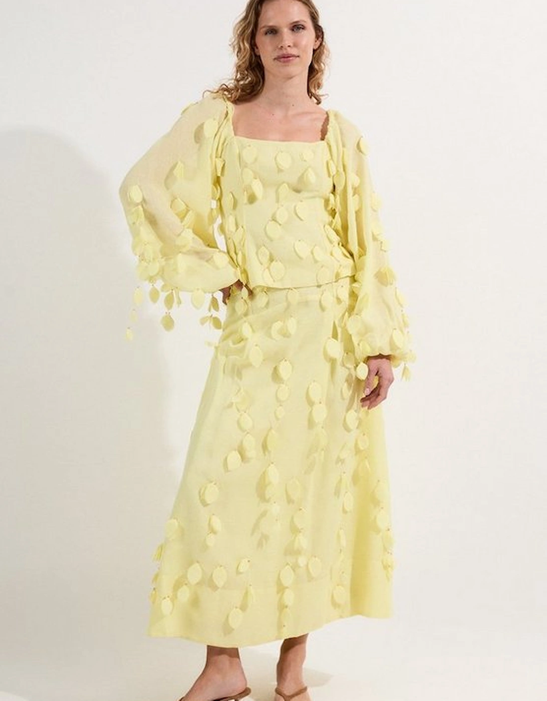 Applique Balloon Sleeve Woven Top, 5 of 4