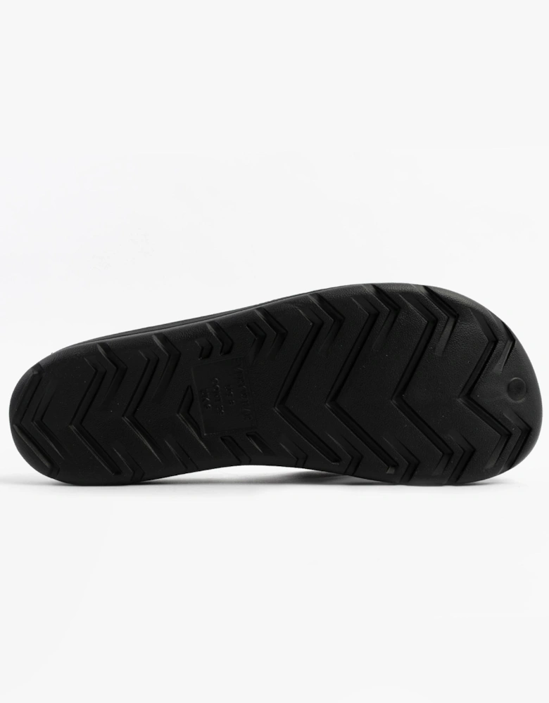 0359FBLK Womens Cross Slides Black