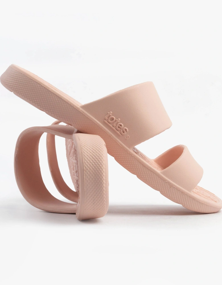 0351FSND Womens Double Strap Slides Evening Sand