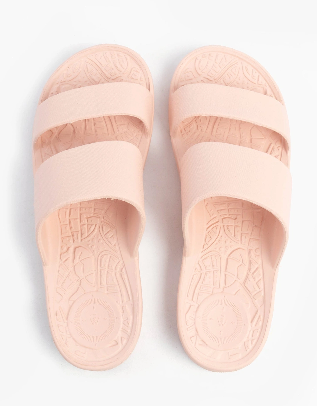 0351FSND Womens Double Strap Slides Evening Sand, 7 of 6