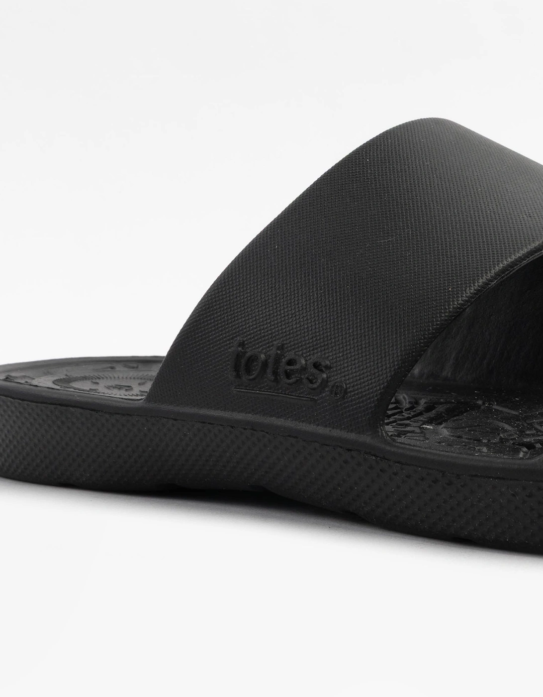 0351FBLK Womens Double Strap Slides Black