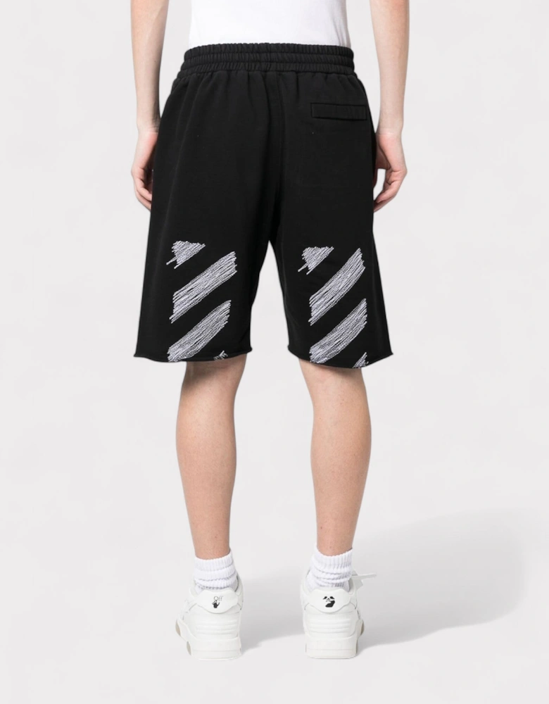 Scribble Sweatshorts Black