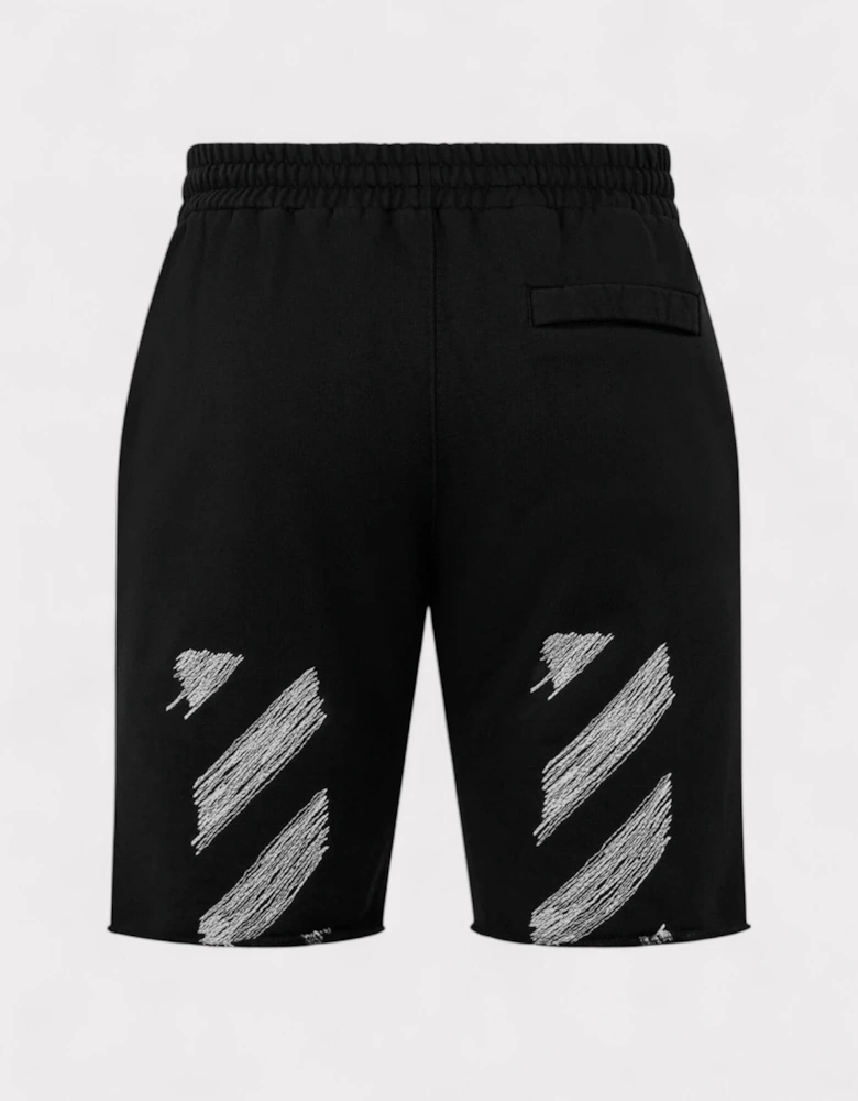Scribble Sweatshorts Black