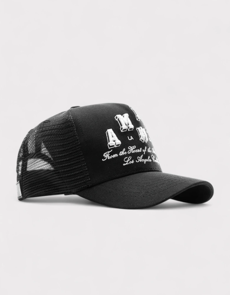 Varsity Trucker Hat Black