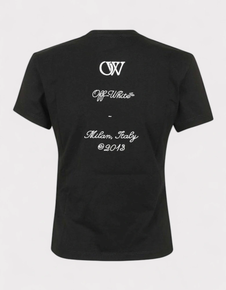 23 Logo Embroidered Fitted T Shirt Black