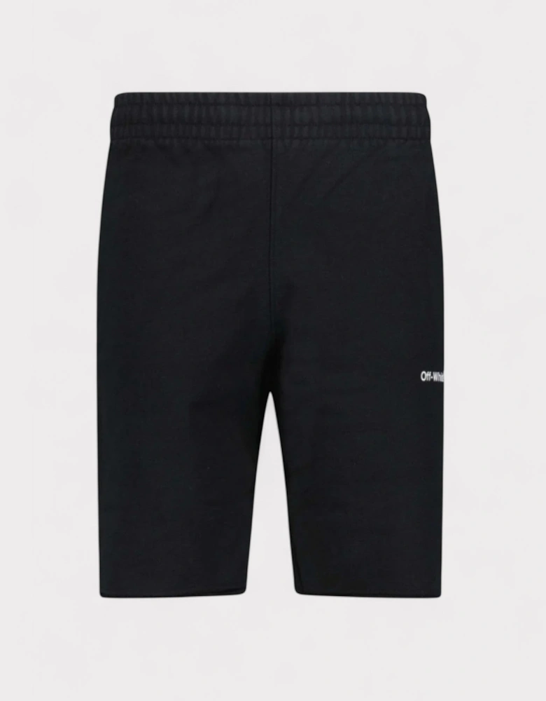 Wave Outline Diag Sweatshorts Black