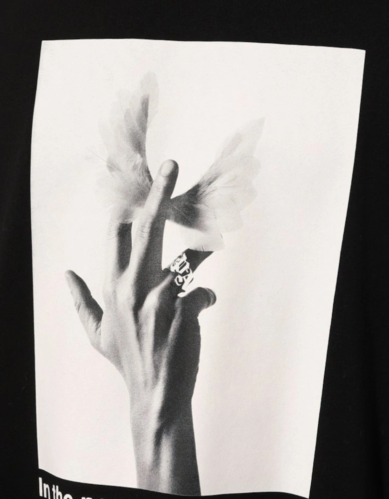Wings Loose Tee Long Sleeve Black