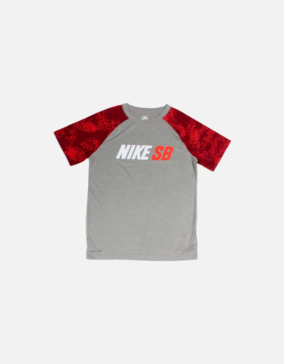 Kids Dark Grey Heather & Red Dri-FIT T-Shirt, 4 of 3